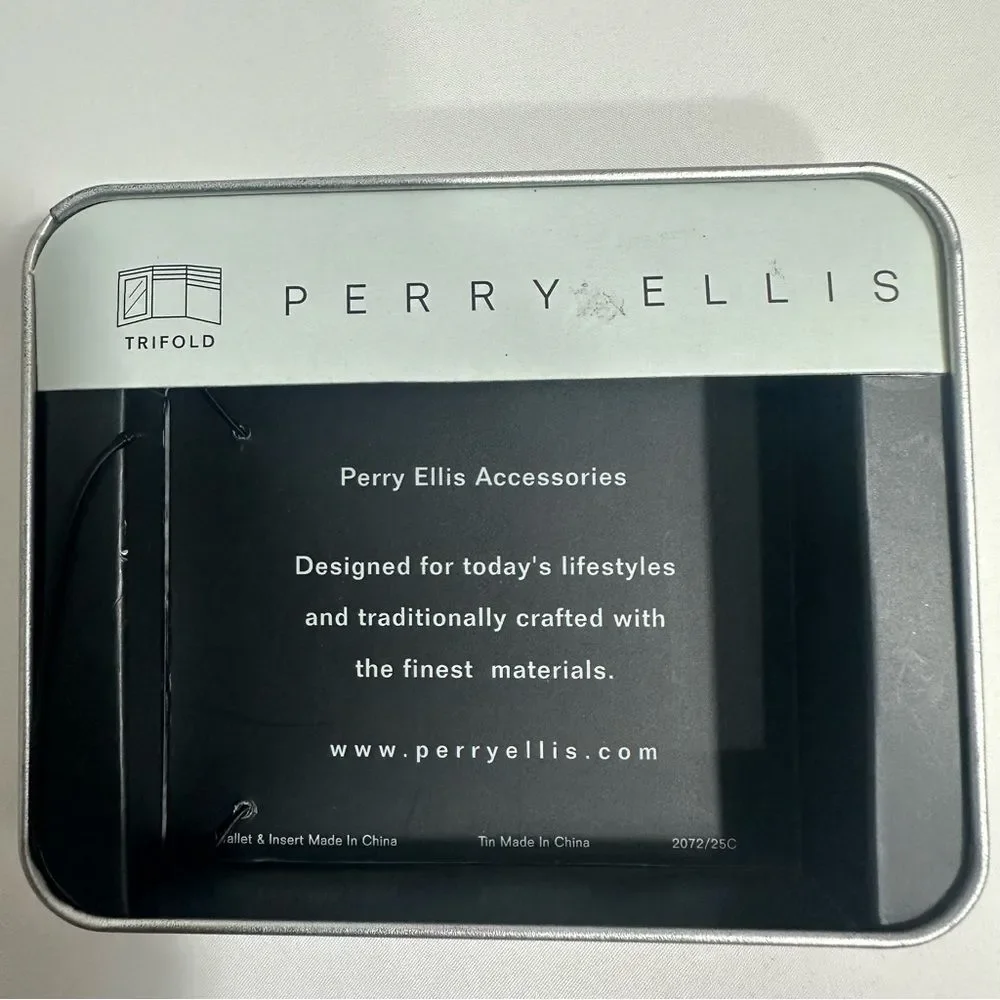 Vintage Perry Ellis Soft Genuine Leather Brown Wallet